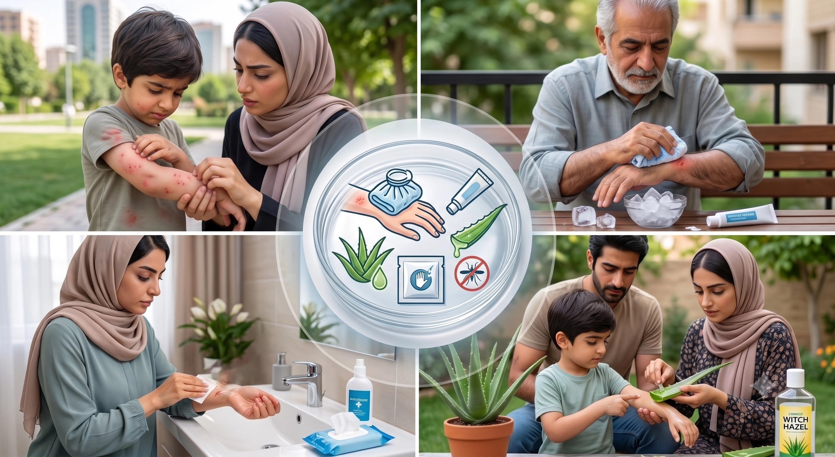 <p>بهترین راهکارها برای تسکین فوری خارش و سوزش نیش حشرات در تابستان چیست؟</p>